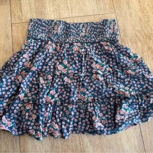 American Eagle Outfitters Blue and Pink Textured Skirt